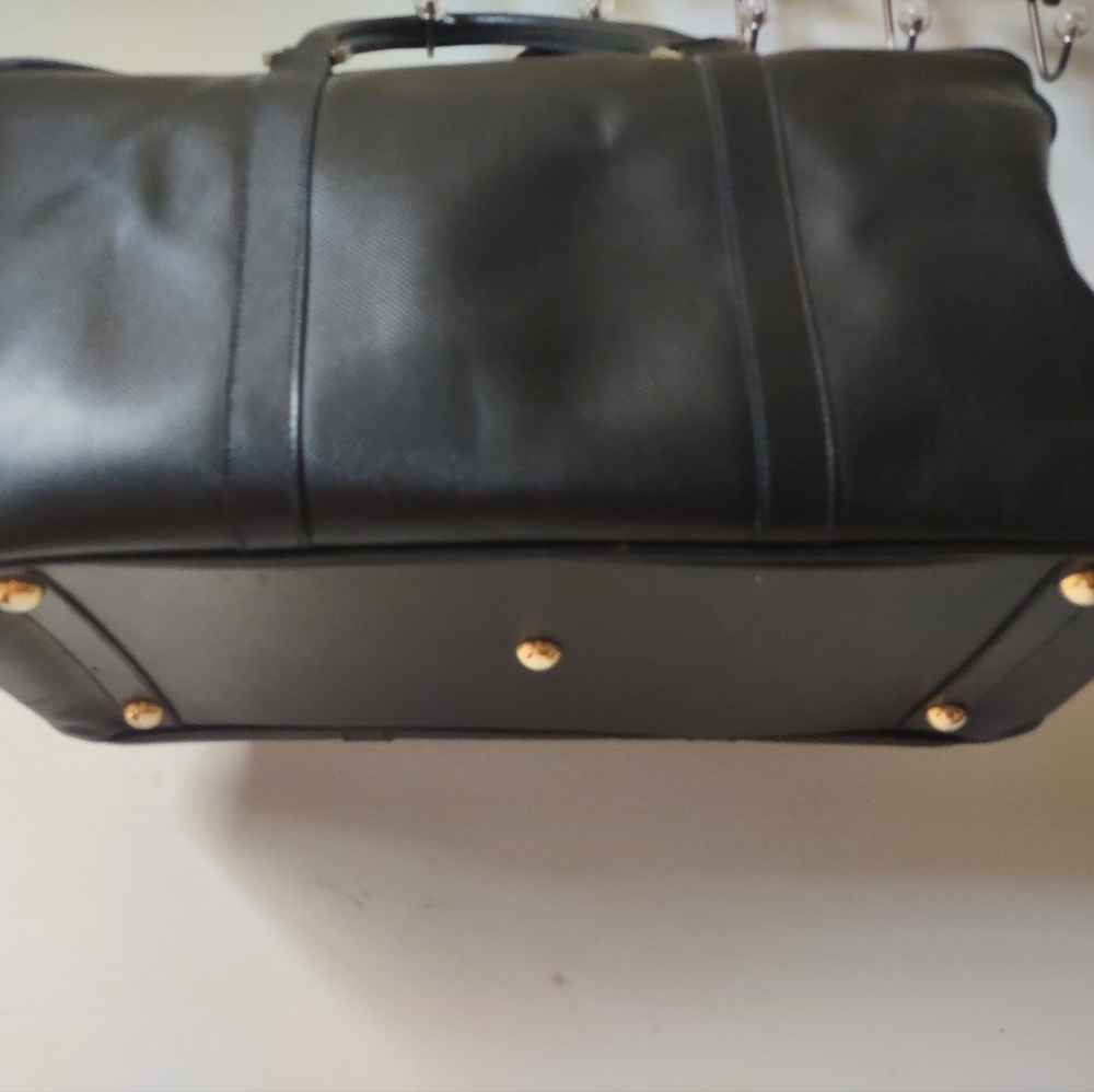 Vintage Bottega Veneta Weekend Bag large tote Travel Bag Black Leather - Picture 2 of 14